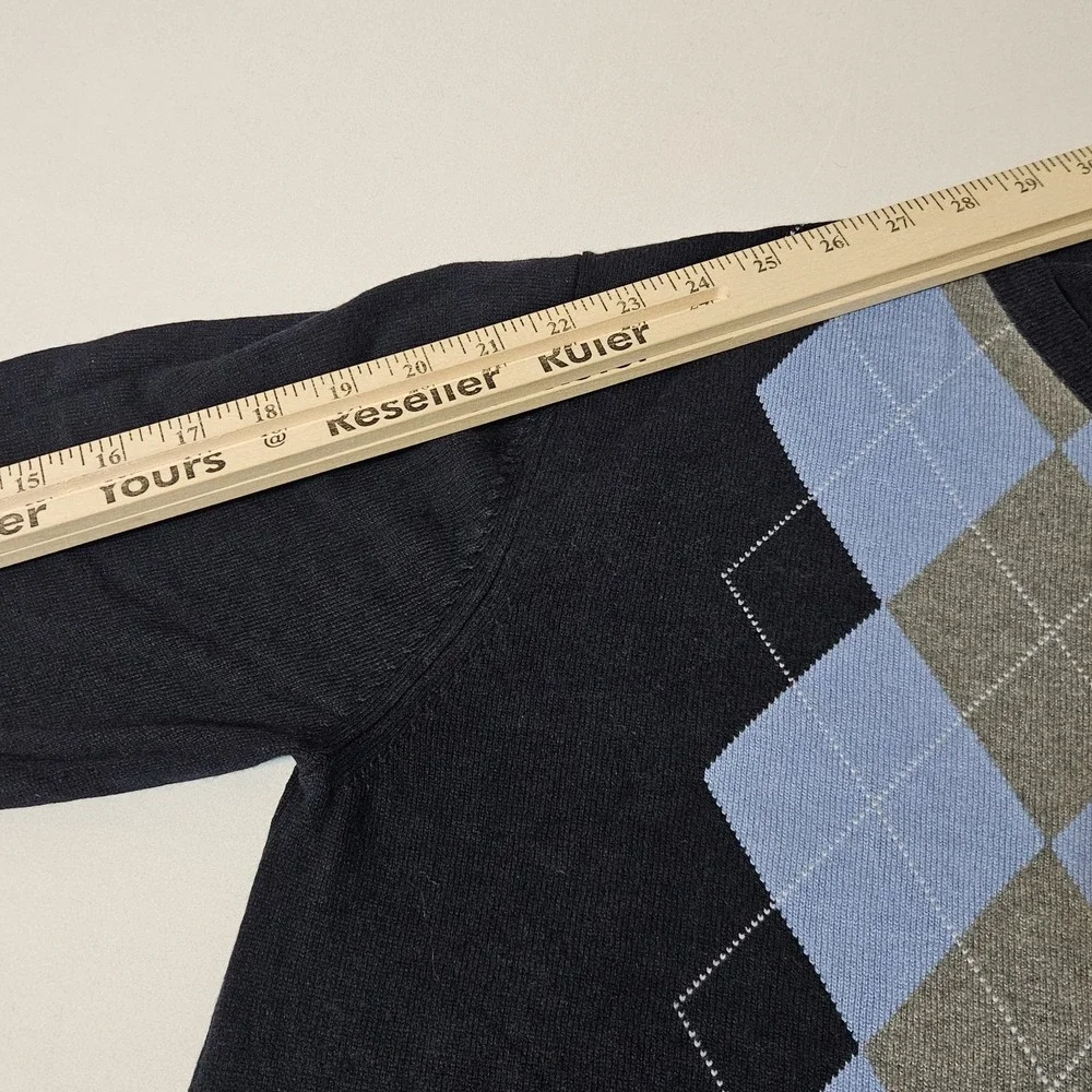 Sweater Silk Cashmere Argyle Fast Shipping! Banana Republic L Large Men's‎